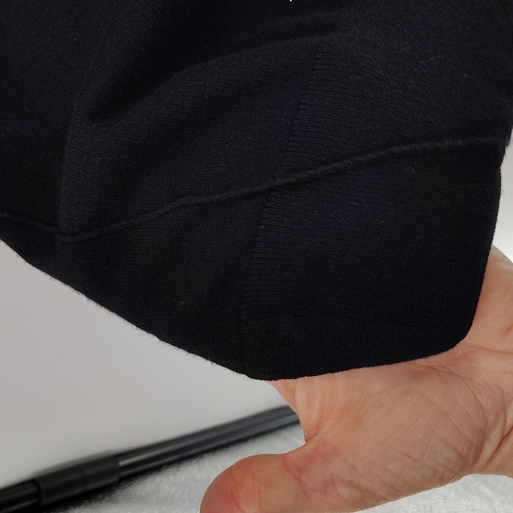 Loft Pullover Sweater Size Small Solid Black With… - image 4